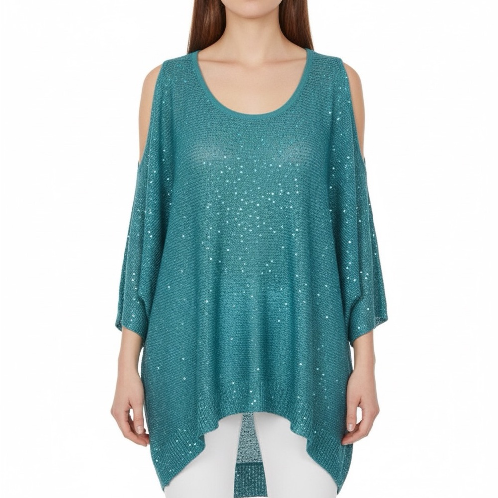 eci Sequin Womens M Sweater Dress Disco Glam Sparklecore Resort Ready Night Out‎